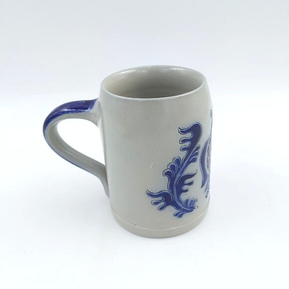 Goebel Merkelbach Salzglasur Beer Stein with Blue Owl Motif West Germany 226/18 - Picture 3 of 7